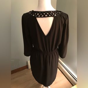 Long sleeved black dress